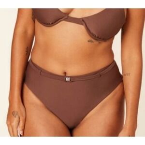 Andie Swimwear The Riviera High Waisted Bottom Women Sz Med Espresso Sculpting